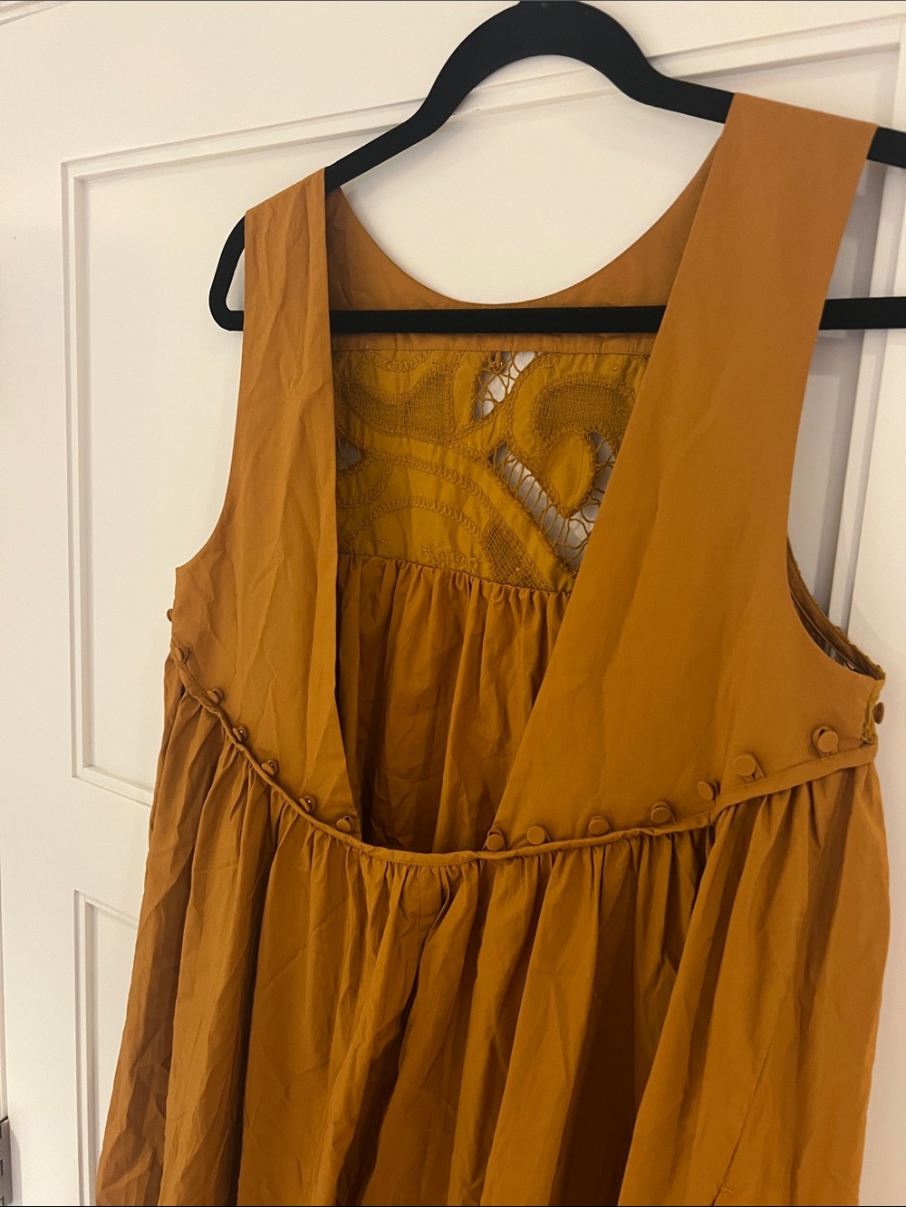 Banana Republic Mustard Yellow Sleeveless Midi Dress - Picture 2 of 4